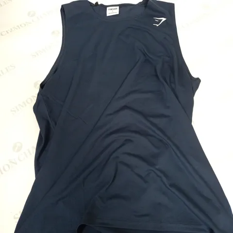 GYMSHARK NAVY TANK TOP - LARGE