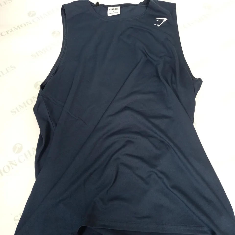 GYMSHARK NAVY TANK TOP - LARGE