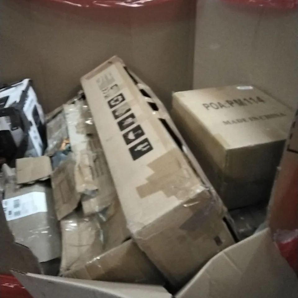 PALLET OF HOUSEHOLD ITEMS TO INCLUDE FOLDABLE BABY PLAYPEN, MIRROR, LAPTOP LAP DESK,STRETCHXS AND OTHER ASSORTED ITEMS...