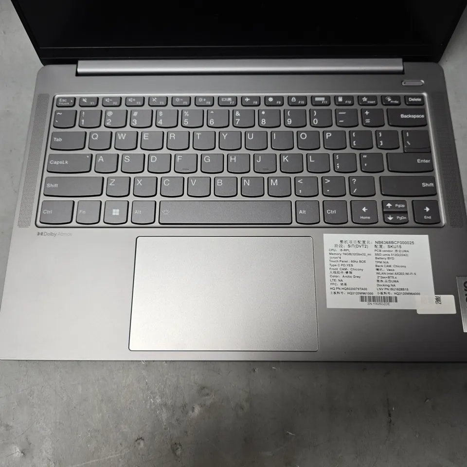 LENOVO SLIM LAPTOP IN LIGHT GREY - MODEL UNSPECIFIED 