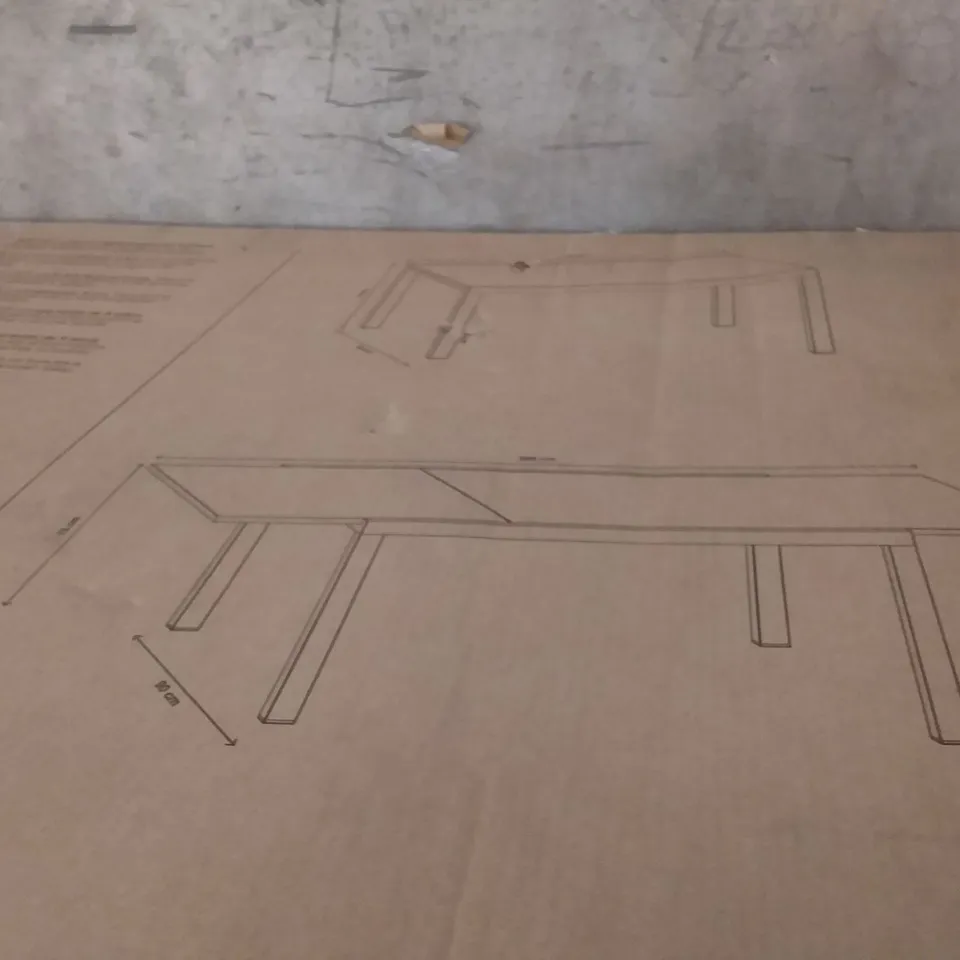 BOXED ALUMINIUM TABLE WITH TEMPERED GLASS TOP, POWDER COATED FINISH