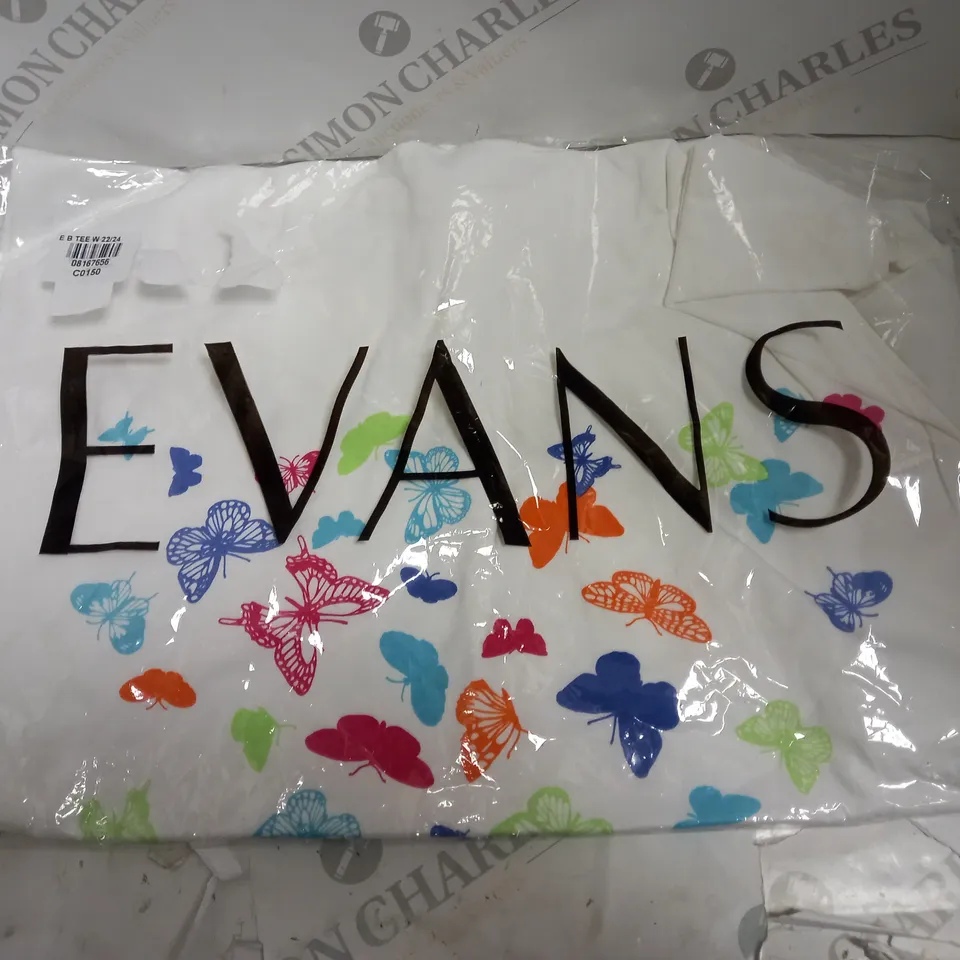 EVANS WHITE BUTTERFLY T SHIRT