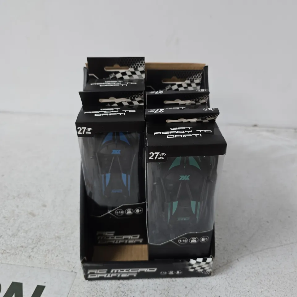 BOX OF APPROXIMATELY 5 X RC MICRO DRIFTER CARS