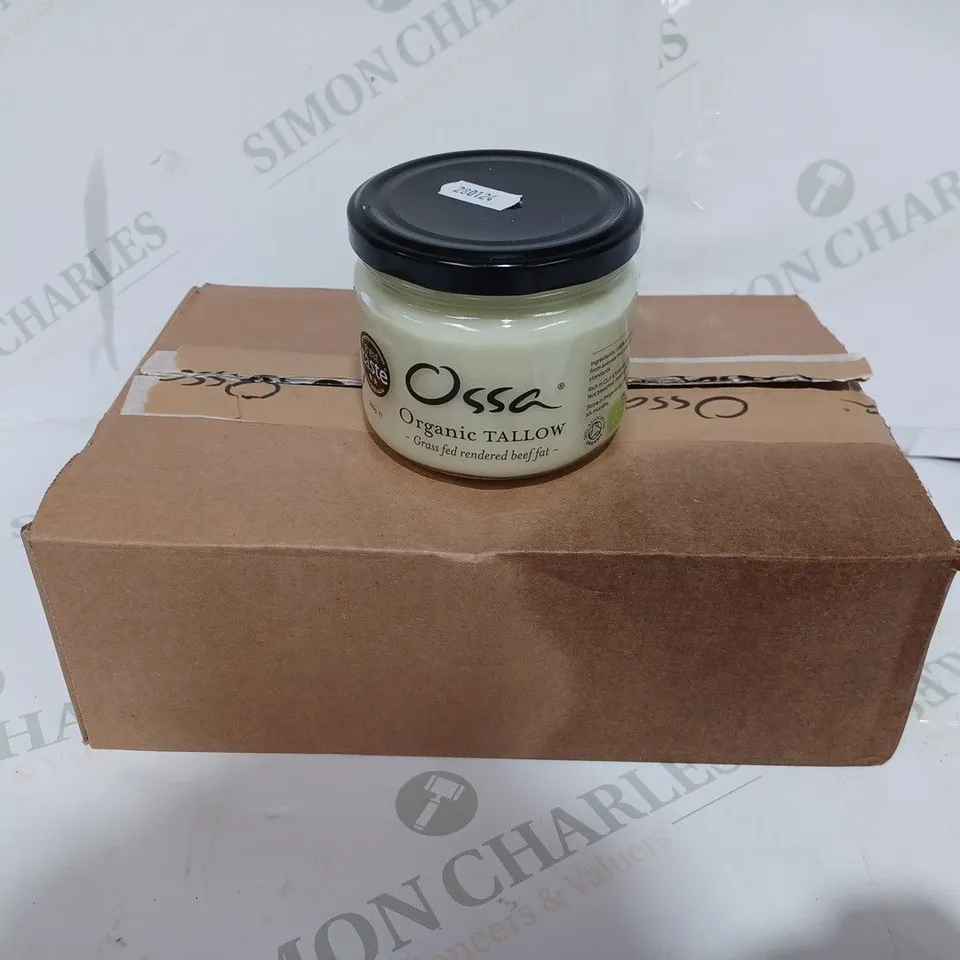BOX TO CONTAIN 6 X 265G POTS OF OSSA ORGANIC TALLOW GRASS FED RENDERED BEEF FAT - COLLECTION ONLY