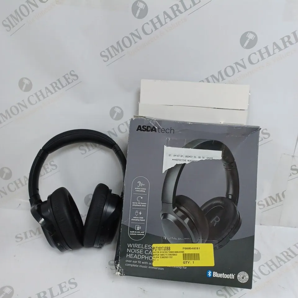 BOXED WIRELESS NOISE CANCELLING HEADPHONES - BLACK