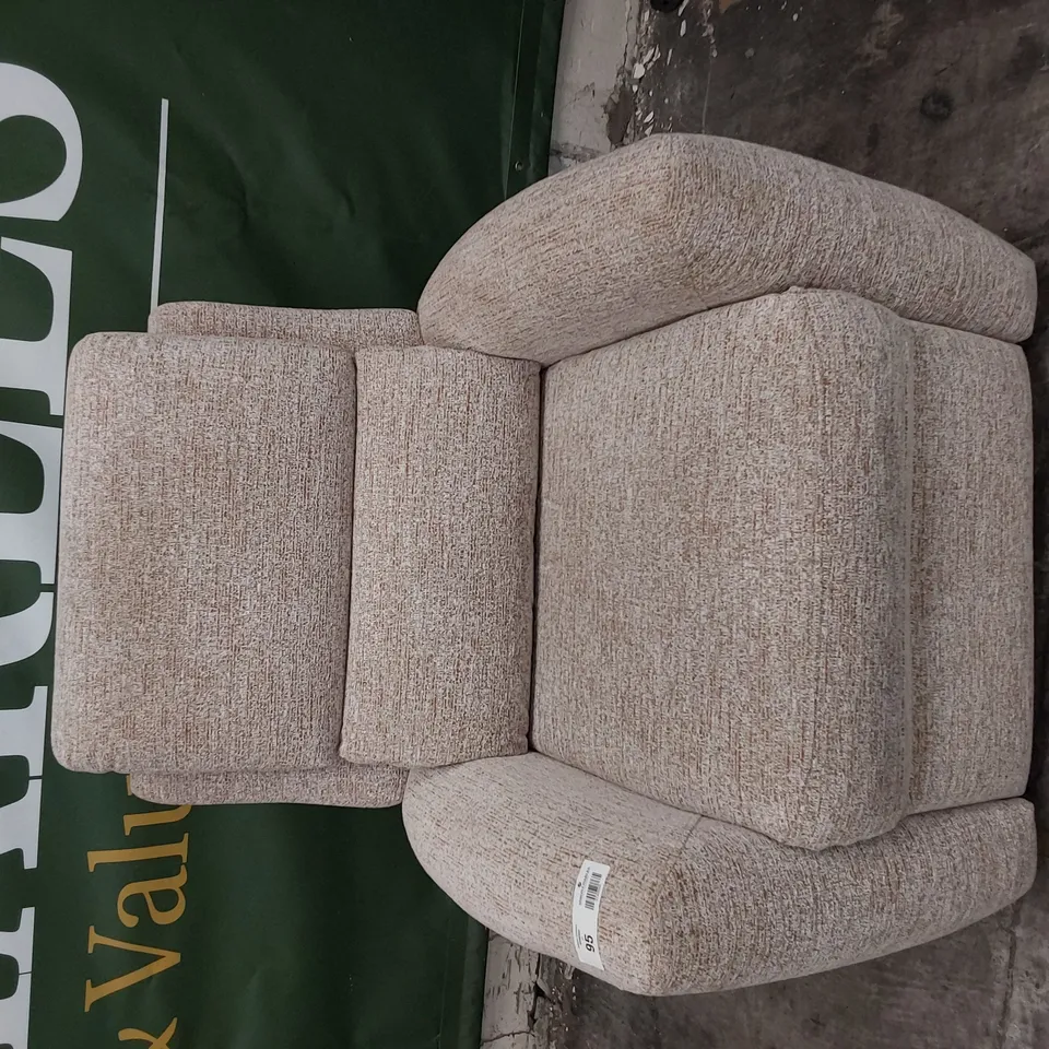 QUALITY BRITISH DESIGNER G PLAN HAMILTON POWER DUEL ELEVATE EASY CHAIR KAMPALA BEIGE FABRIC 