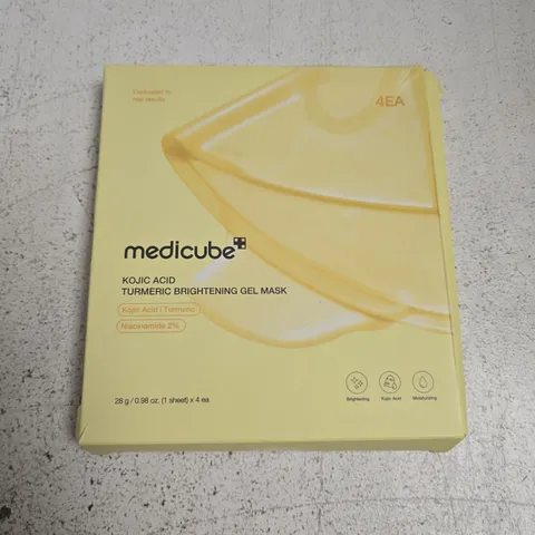BOXED MEDICUBE KOJIC ACID TURMERIC BRIGHTENING GEL MASK