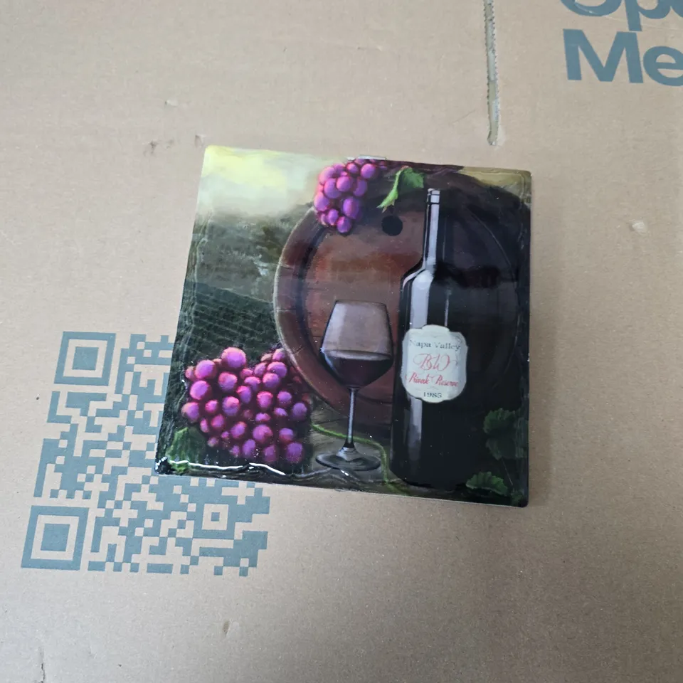 PALLET CONTAINING 6 BOXES OF ASSORTED ITEMS INCLUDING 3D PAPER PUZZELS , DECORATIVE TILE PICTURES AND TASSLED SCARF 