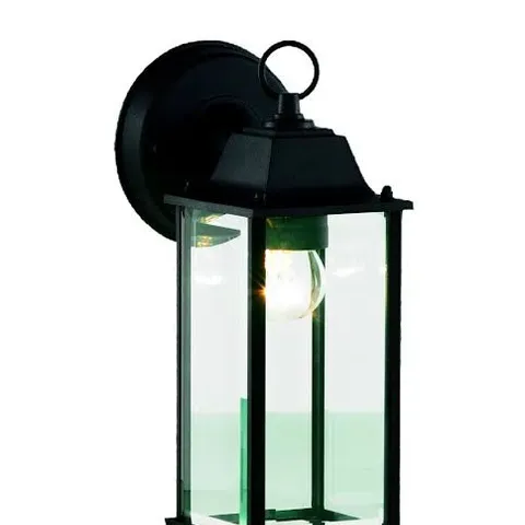 BOXED FORUM ZN-20955-BLK CERES WALL LIGHT BEVELLED GLASS OUTDOOR LANTERN