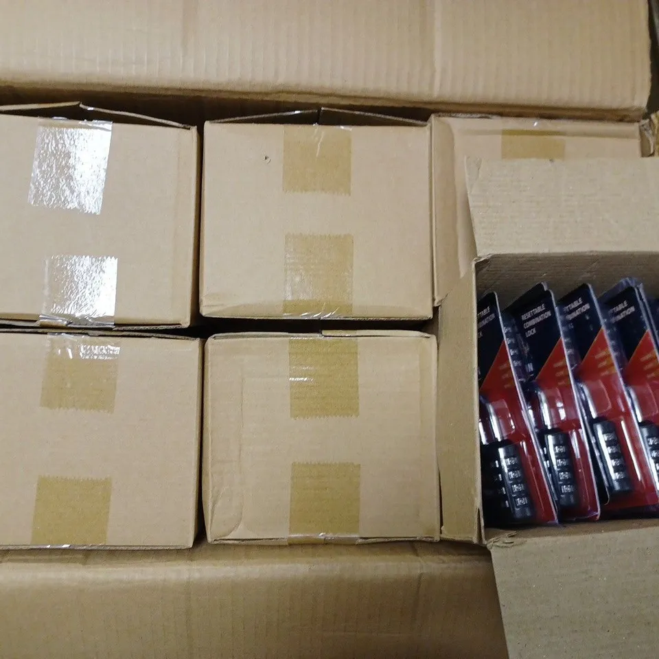 BOX OF APPROX 50 TROJAN RESETTABLE COMBINATION LOCKS