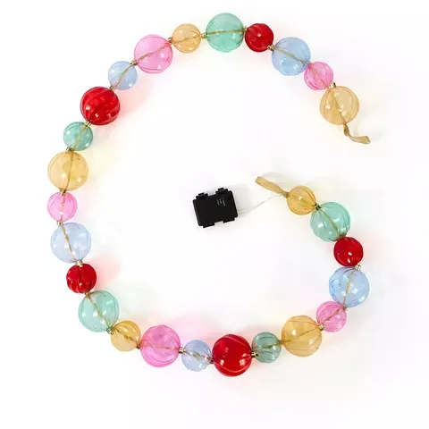 180CM LIGHT UP COLOURED BAUBLES CHRISTMAS GARLAND