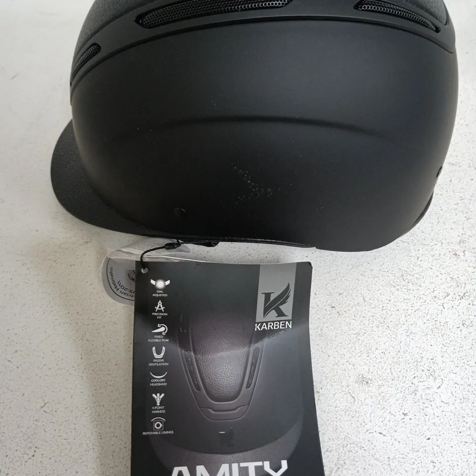 Karben Amity Leather Riding Hat – Black