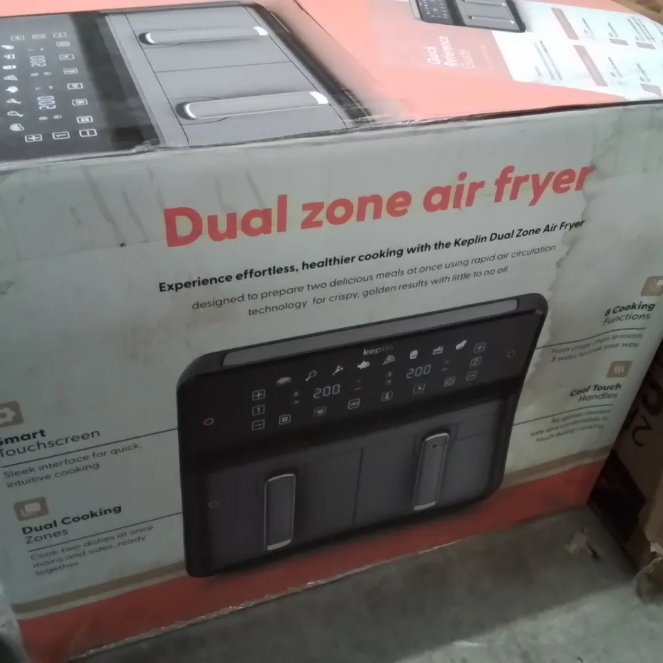 BOXED KEPLIN 9 LITRE DUAL DRAWER AIRFRYER