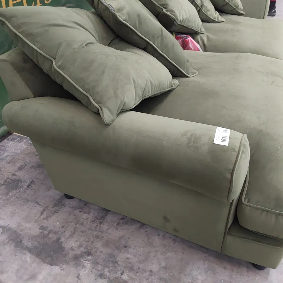 QUALITY BRITISH DESIGNER LOUNGE Co BRONWYN FOUR SEATER SOFA WOODLAND MOSS FABRIC 
