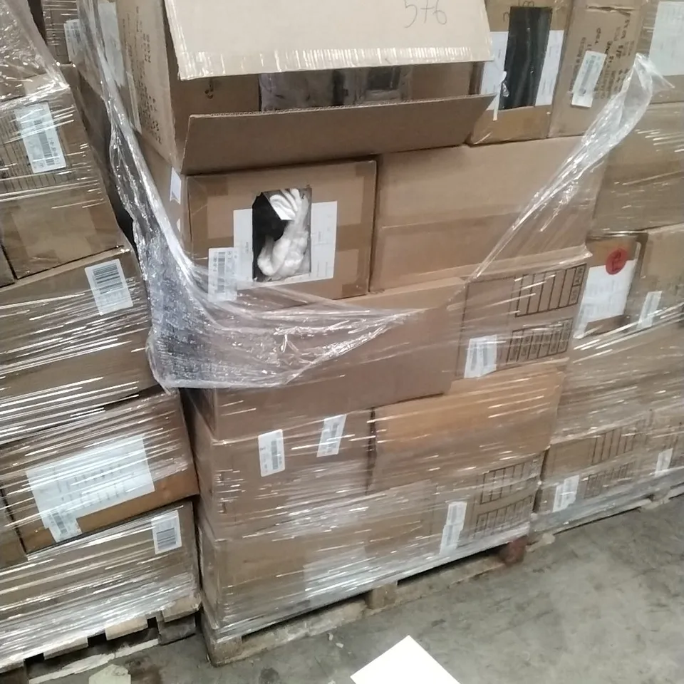A PALLET TO CONTAIN APPROXIMATELY 105 BRAND NEW DESIGNER WOMEN'S CLOTHES WHICH INCLUDE; CARDIGAN, TOPS, PANTS ETC