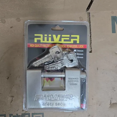 RIIVER HARDENED SOLID STEEL PADLOCK 94MM