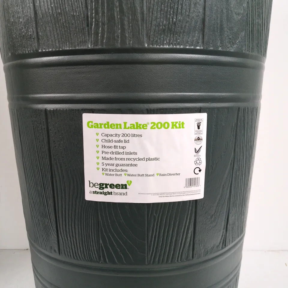 GARDEN LAKE 200 KIT RAINWATER WATER BUTT – 200 L CAPACITY (BEGREEN)