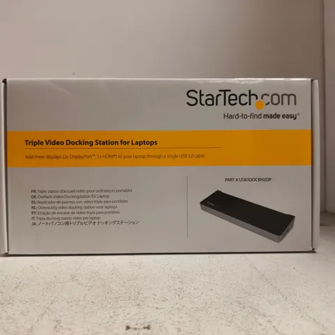 STARTECH TRIPLE VIDEO DOCKING STATION FOR LAPTOPS