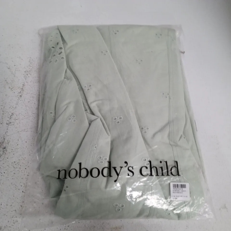 BAGGED NOBODYS CHILD HARRI MIDI DRESS IN GREEN - UK 12