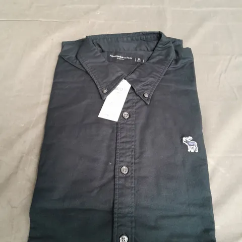ABERCROMBIE & FITCH NAVY STRECH SHIRT - XL