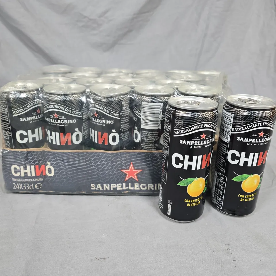 LOT OF 20 CANS OF S.PELLEGRINO CHINO