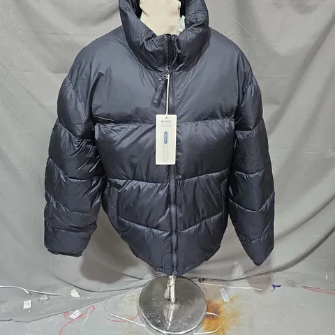 HOLLISTER PUFFER JACKET – BLACK, THERMAL WARMTH TESTED, XL, MADE IN INDONESIA