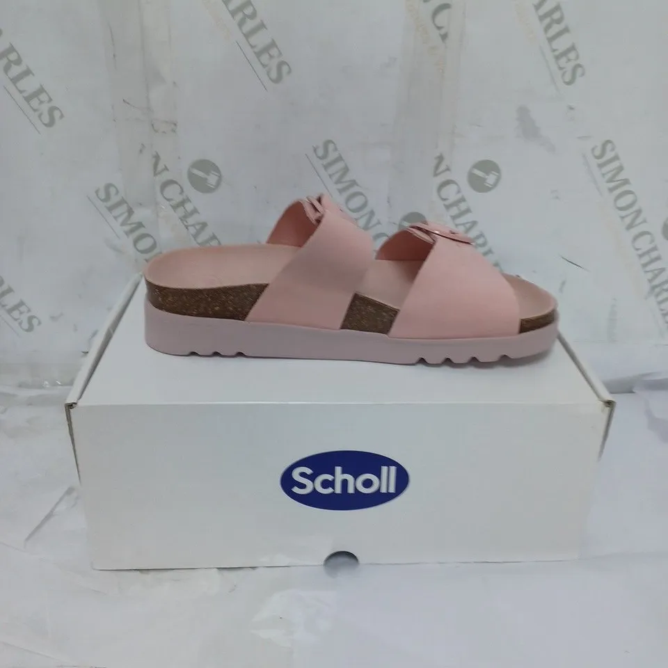 BOXED SCHOLL SOFT STEP LADIES SANDALS BUCKLE FASTENING SIZE 6 PINK