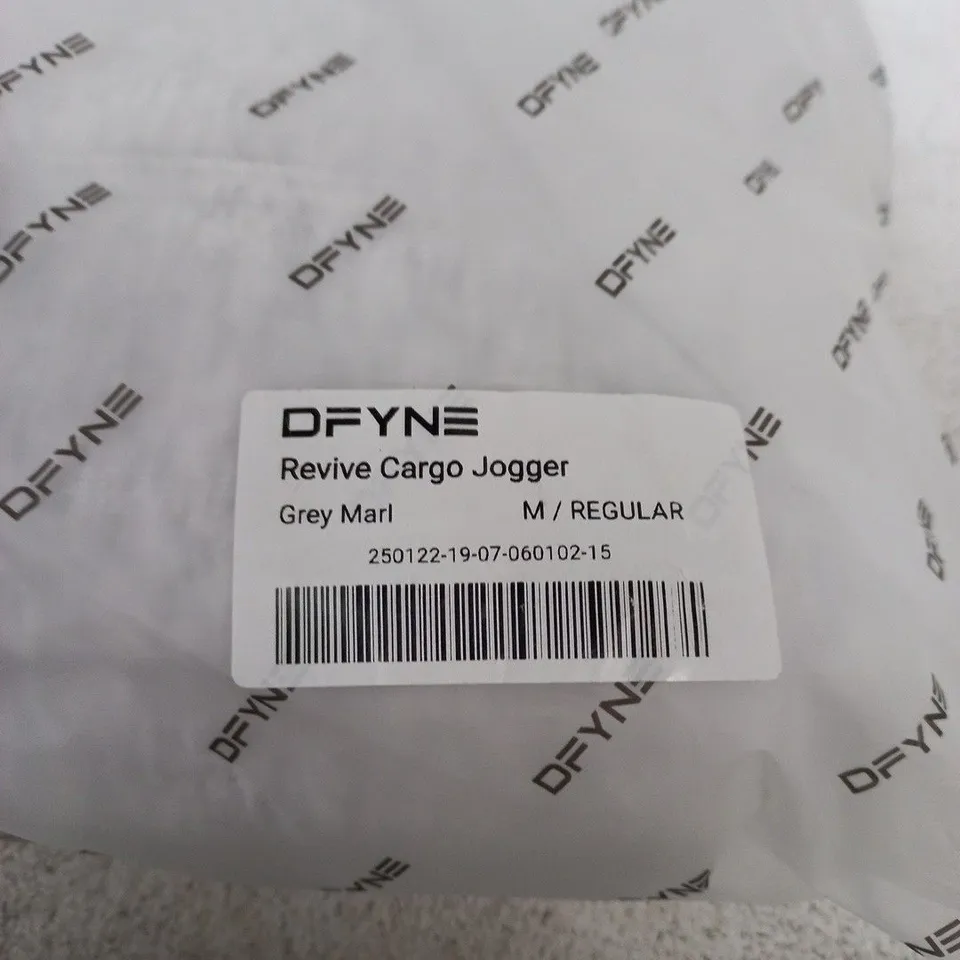 DFYNE REVIVE CARGO JOGGER – GREY MARL, MEN’S, SIZE M (REGULAR)