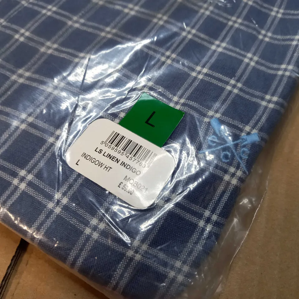PACKAGED CREW CLOTHING COMPANY INDIGOW LINEN SHIRT - LARGE