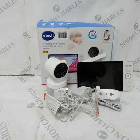 BOXED VTECH 7 INCH SMART WI-FI 1080P PAN AND TILT MONITOR