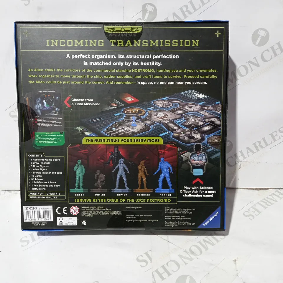 ALIEN FATE OF THE NOSTROMO BOARD GAME