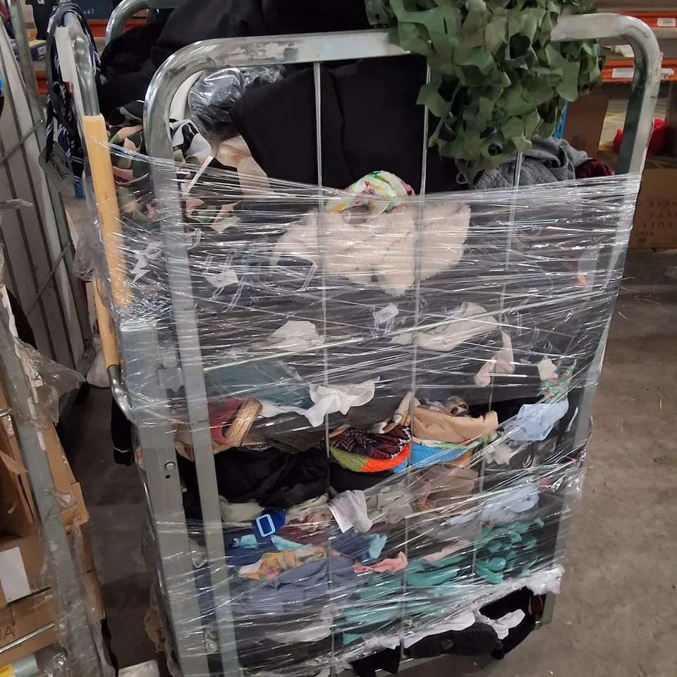 CAGE CONTAINING ASSORTED CLOTHING