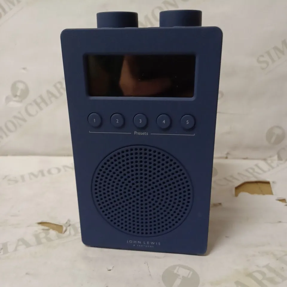 JOHN LEWIS SPECTRUM SOLO PORTABLE DAB+/FM DIGITAL RADIO, SUFFOLK BLUE