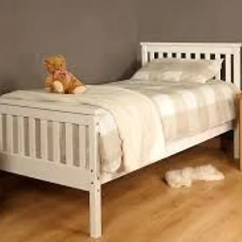 BOXED 3FT ATLANTIS HIGH FOOT BED FRAME - WHITE (1 BOX)