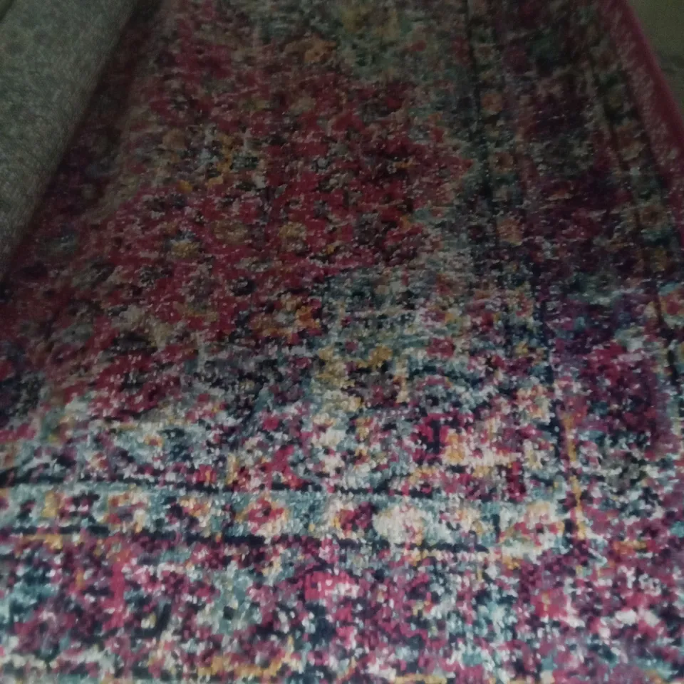 MERRY DARCIA POWER LOOM PURPLE/PINK/BLUE RUG 3'X5'