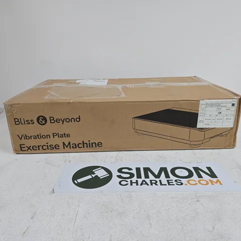 BLISS AND BEYOND VIBRATION PLATE EXERCISE MACHINE BOXED WITH MANUAL