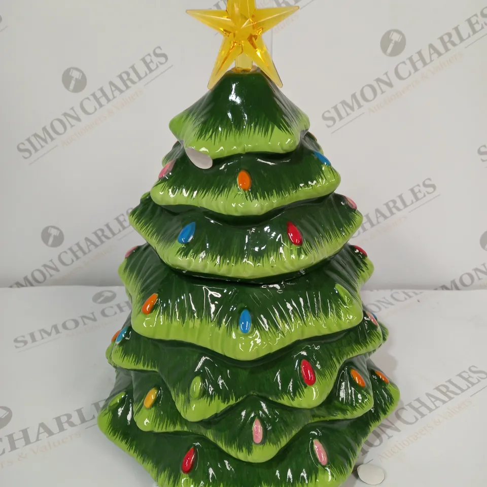 MR CHRISTMAS LIGHT UP NOSTALGIC TREE COOKIE JAR