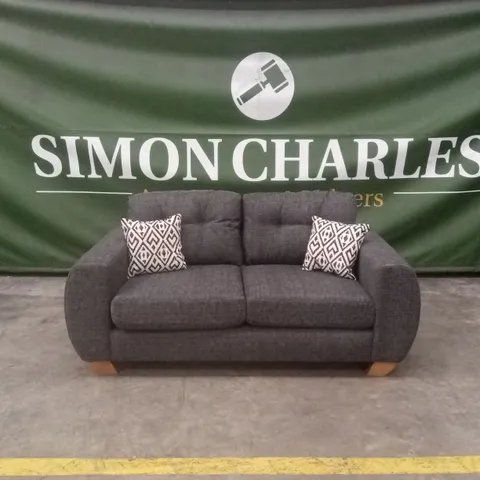 PRENT FABRIC 2 SEATER SOFA - GREY