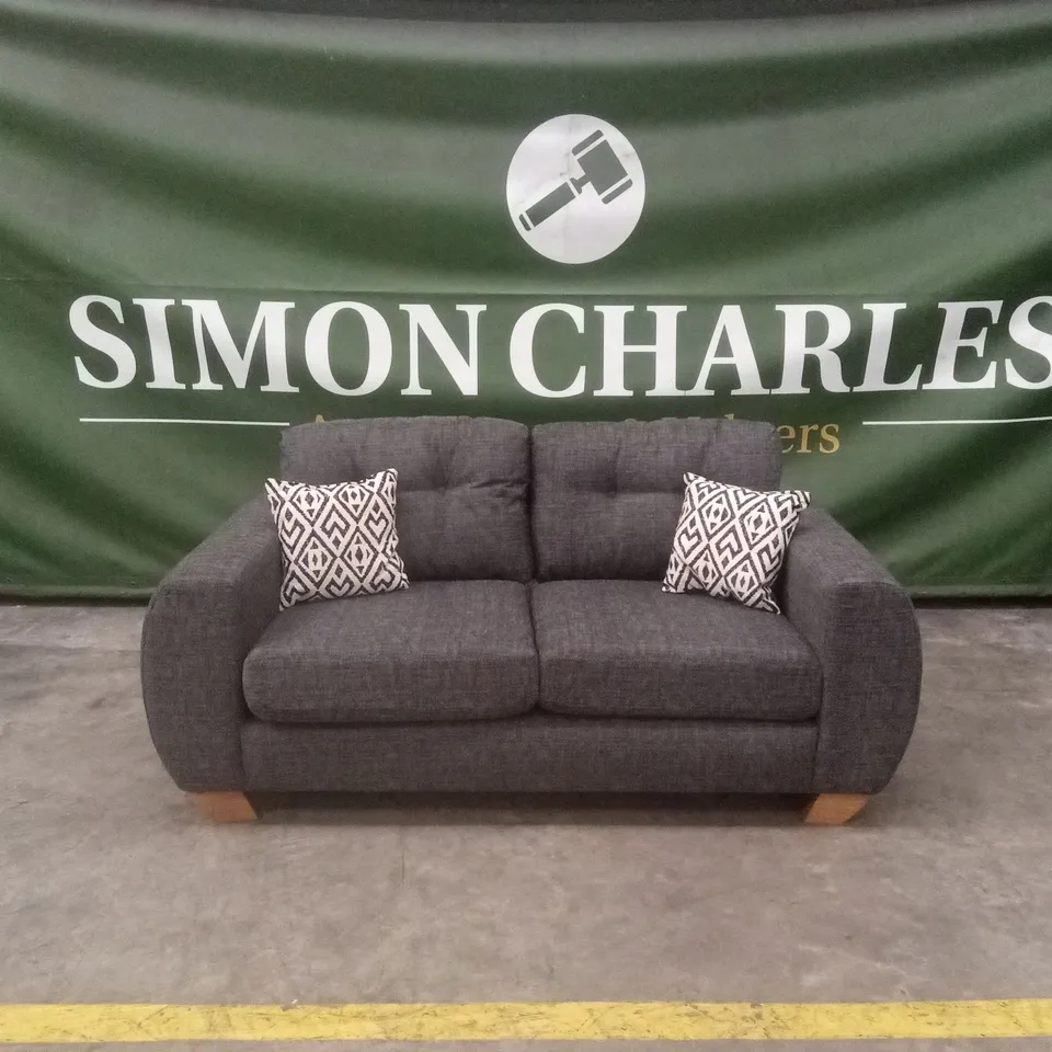 PRENT FABRIC 2 SEATER SOFA - GREY RRP £749