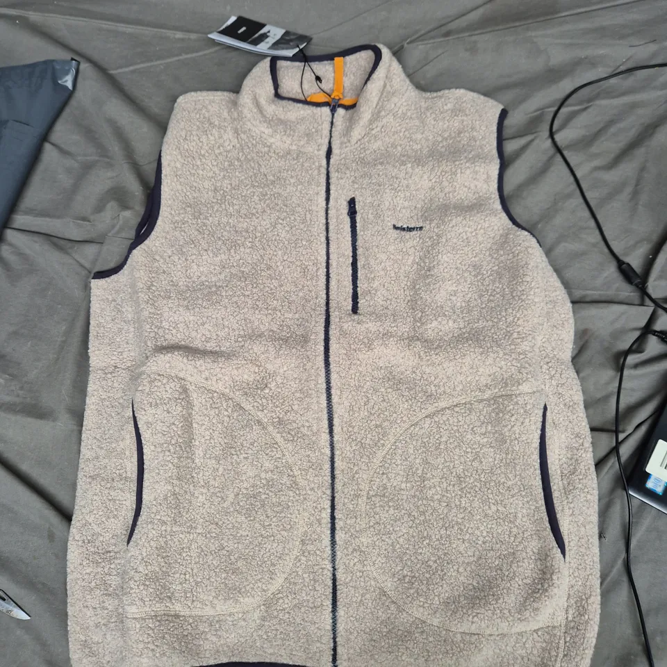 FINISTERRE HEGEN FLEECE GILET - OATMEAL, SIZE L