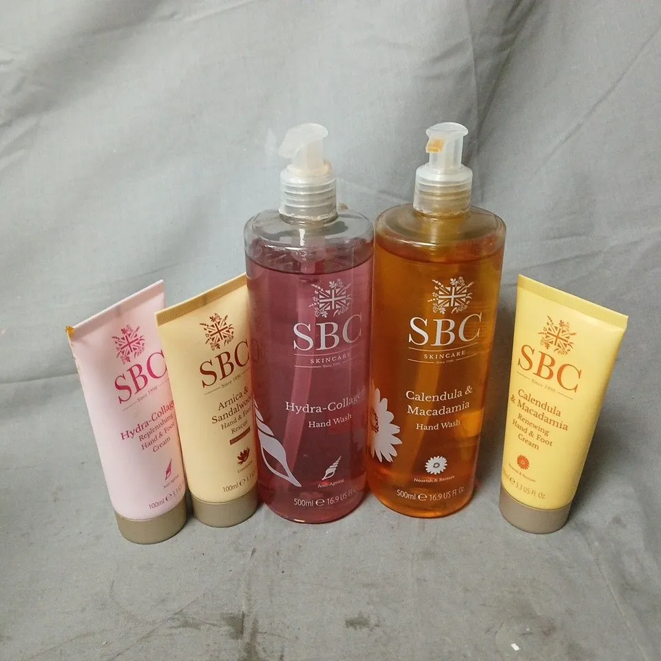 SBC HAND WASH AND FOOT CREAM 5 PIECE COLLECTION 