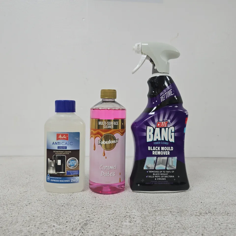 APPROXIMATELY 10 ASSORTED HOUSEHOLD ITEMS TO INCLUDE BLACK MOULD REMOVER, ETC