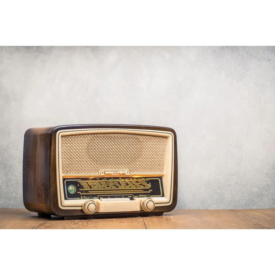 BOXED RETRO TABLE RADIO BY BRAT_PIKACHU - WRAPPED CANVAS PRINT