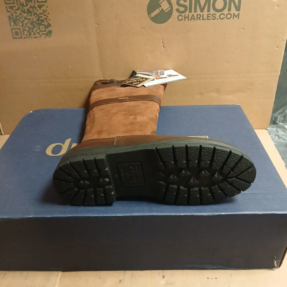 DUBARRY OF IRELAND KNEE-HIGH LEATHER BOOTS – BROWN, GORE-TEX WATERPROOF BOXED SIZE EU 42