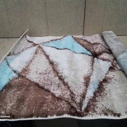 BRAND NEW PACO HOME BROWN METRO 164 RUG SIZE 80CM X 150CM