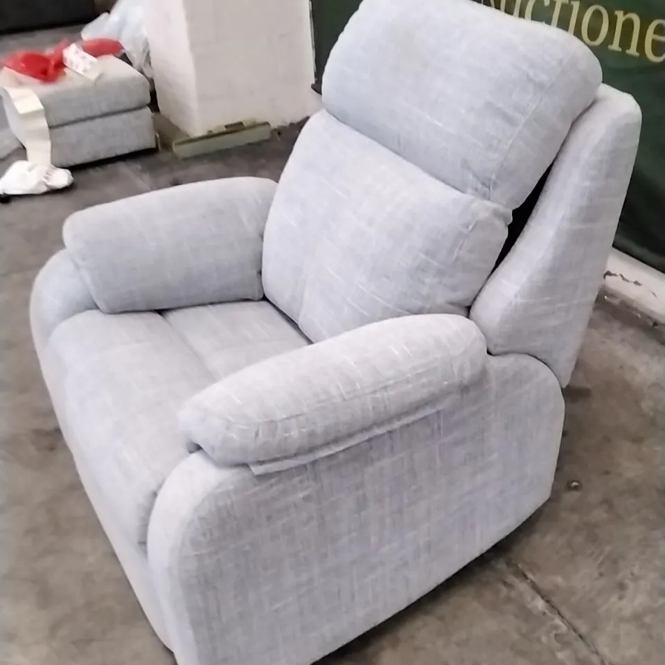 QUALITY BRITISH DESIGNED & MANUFACTURED G PLAN KINGSBURY POWER RECLINER CHAIR BEACH DUCK EGG FABRIC