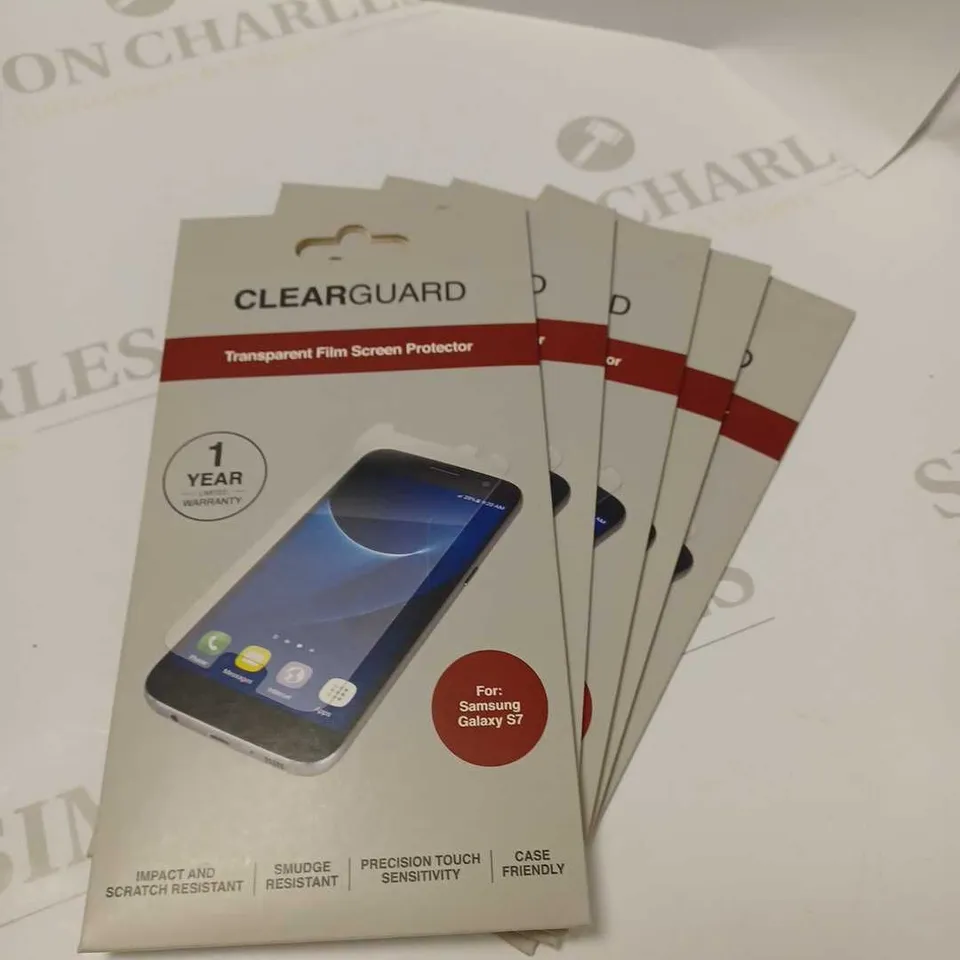 LOT OF FIVE TO INCLUDE SCREEN PROTECTORS FOR SAMSUNG GALAXY S7