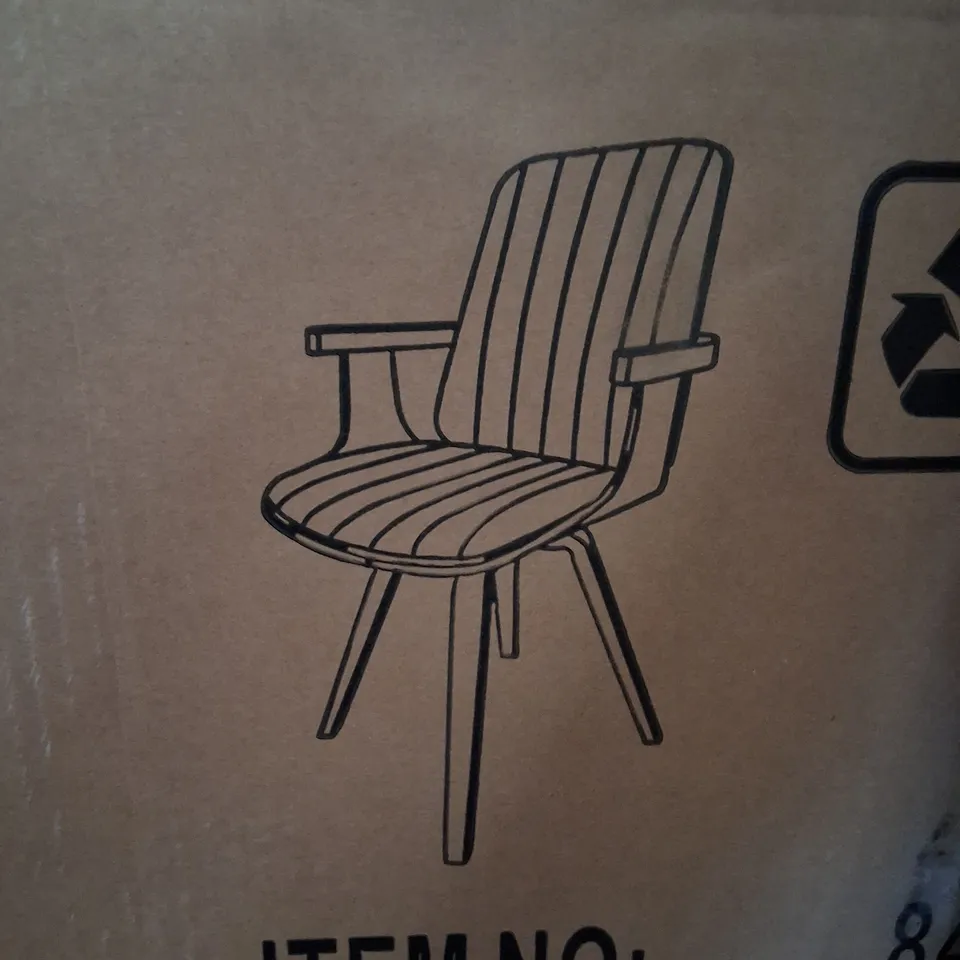 BOXED SET OF 2 BLACK PU DING CHAIRS 