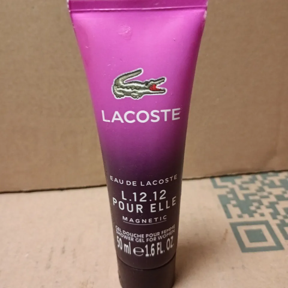 APPROXIMATELY 40 LACOSTE L.12.12 POUR ELLE MAGNETIC SHOWER GELS - 50ML 
