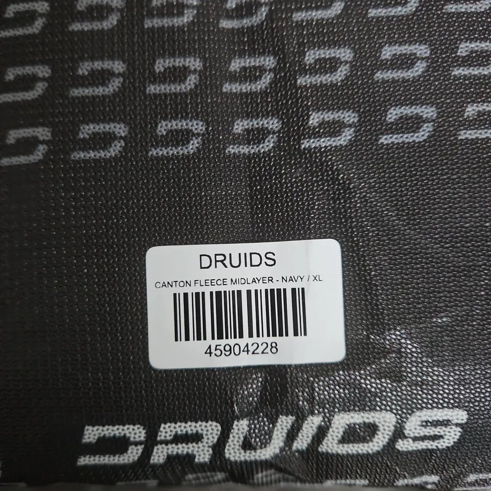 BAGGED DRUIDS CANTON FLEECE MIDLAYER – NAVY, UK XL